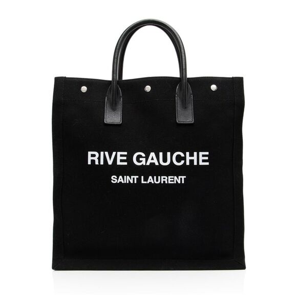 Saint Laurent Linen Calfskin Rive Gauche N/S Tote - Picture 1 of 16